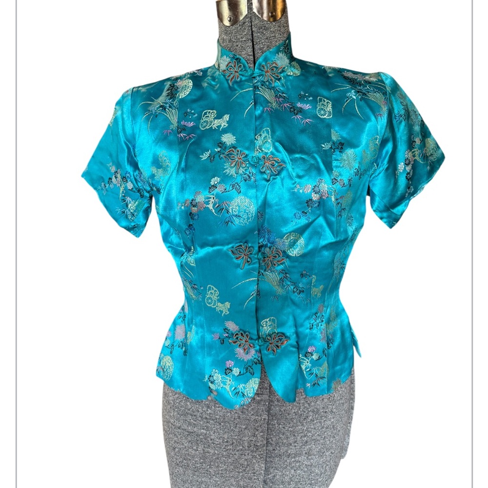 Vintage made in Hong Kong blue top